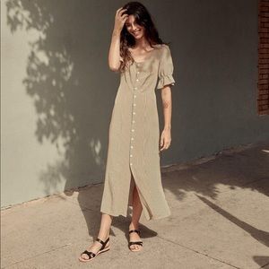 Christy Dawn Lennon Dress in Mocha stripe - Size Large